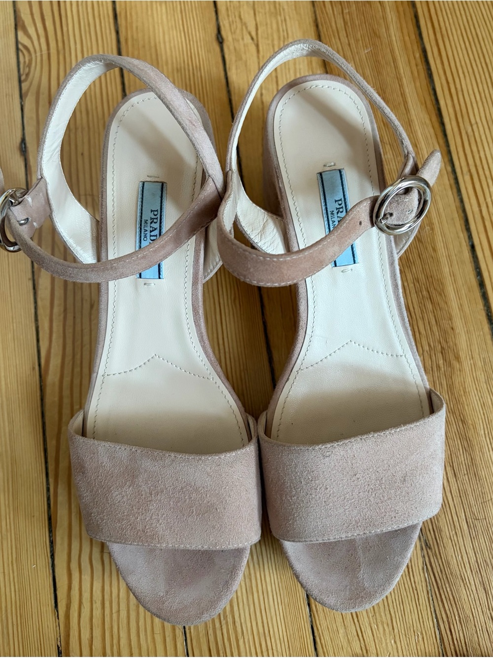Prada Suede Platform Sandal 38.5 - Picture 10 of 10